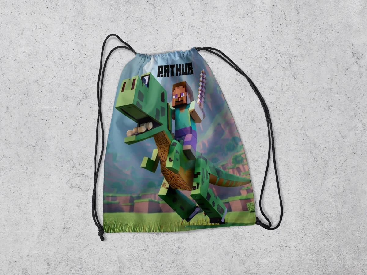 Mochilinha Personalizada para lembrancinhas do Minecraft - Imagem 3