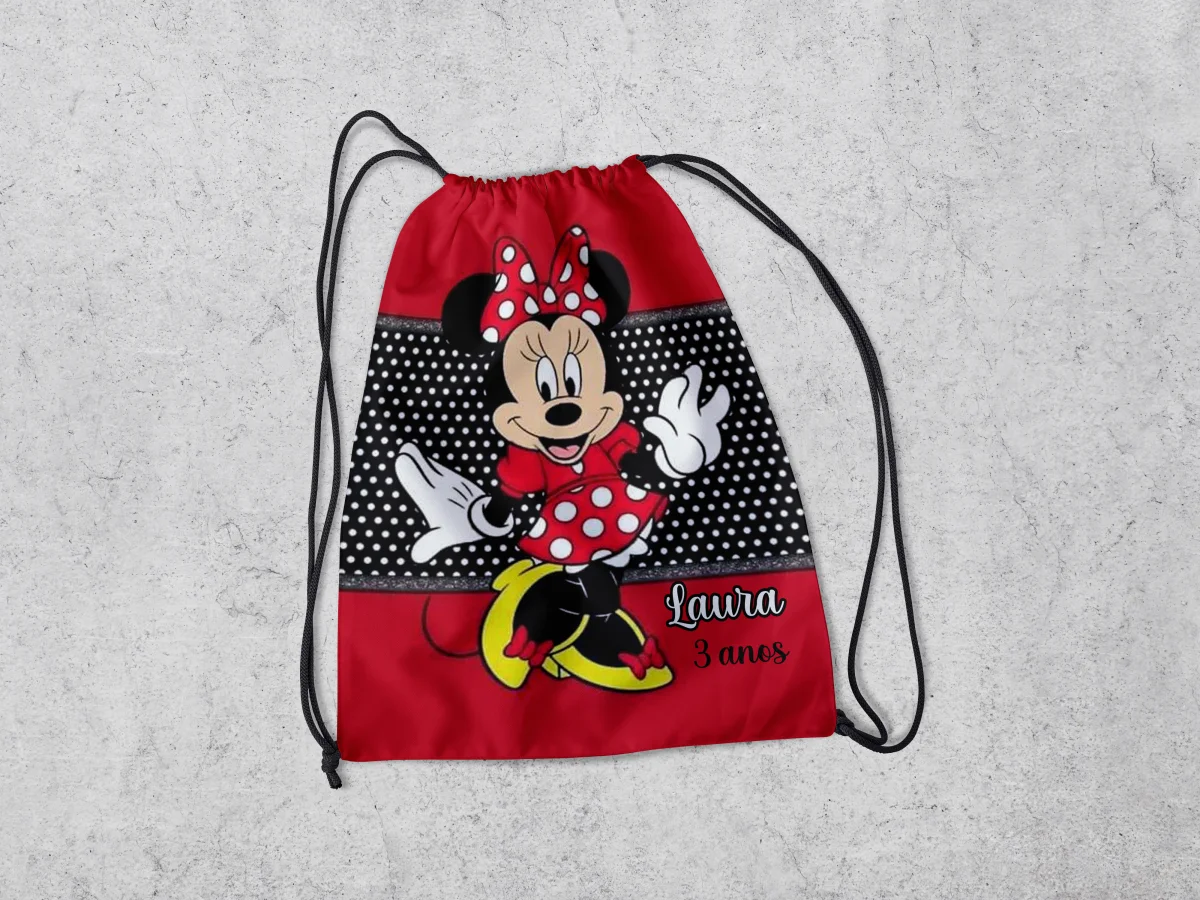 Mochilinha Personalizada para lembrancinhas da Minnie - Imagem 1