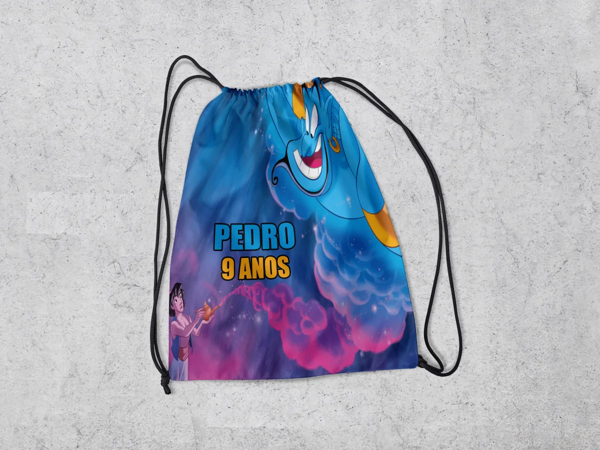 Mochilinha Personalizada para lembrancinhas do Aladim - Imagem 2