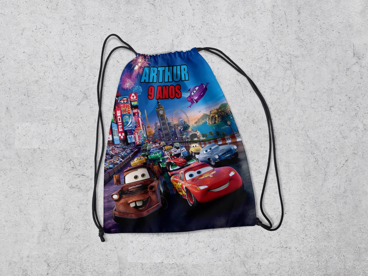 Mochilinha Personalizada para lembrancinhas Carros Disney - Imagem 1