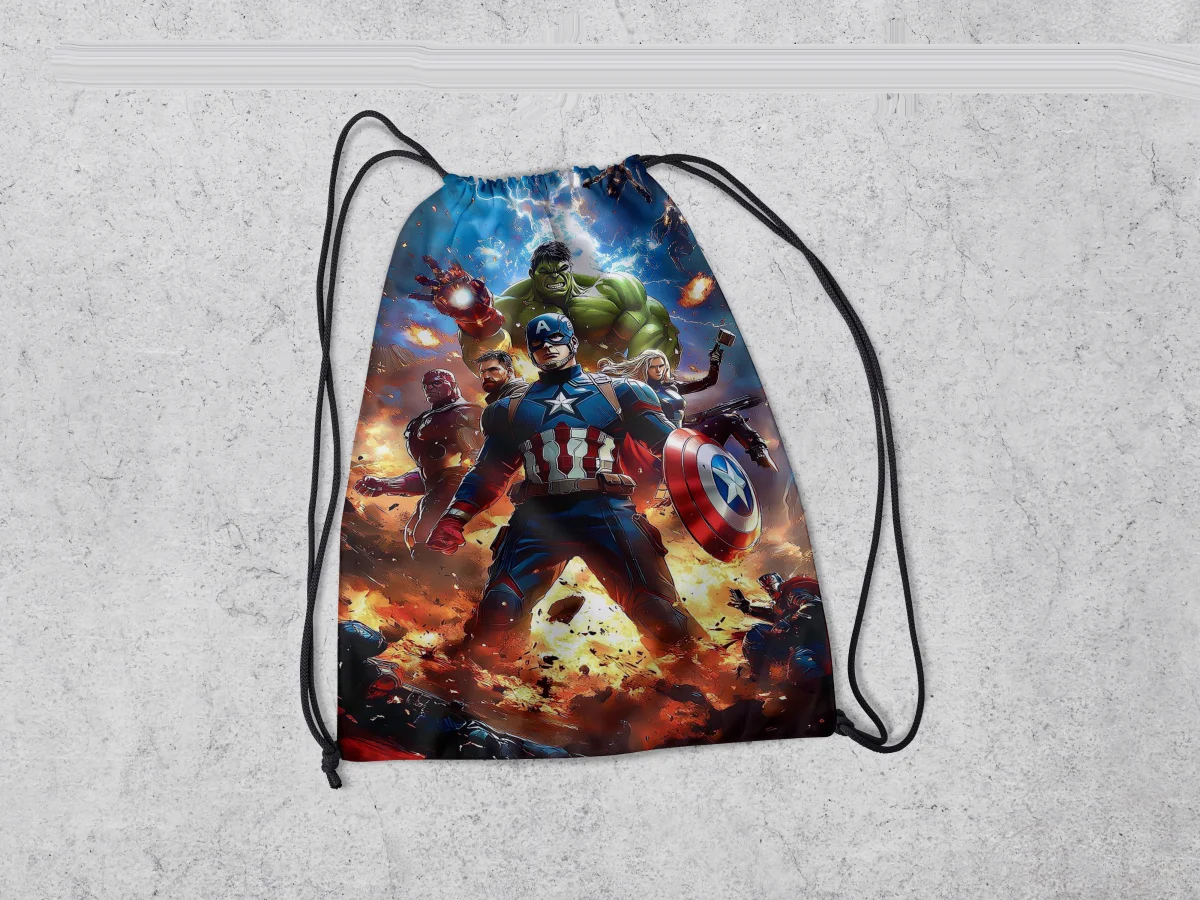 Mochilinha Personalizada para lembrancinhas dos Vingadores da Marvel - Imagem 2
