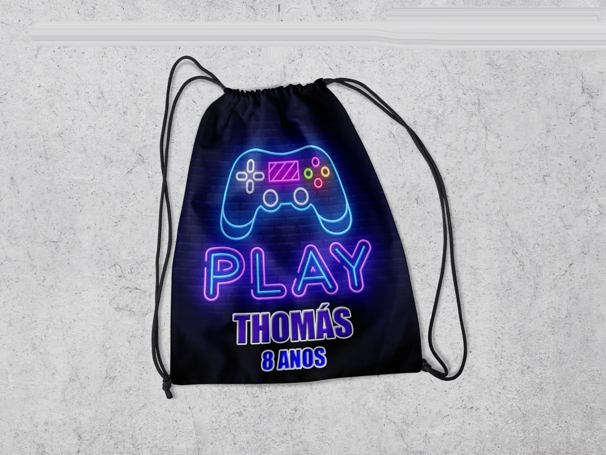 Mochilinha Personalizada para lembrancinhas Video Game PlayStation - Imagem 3