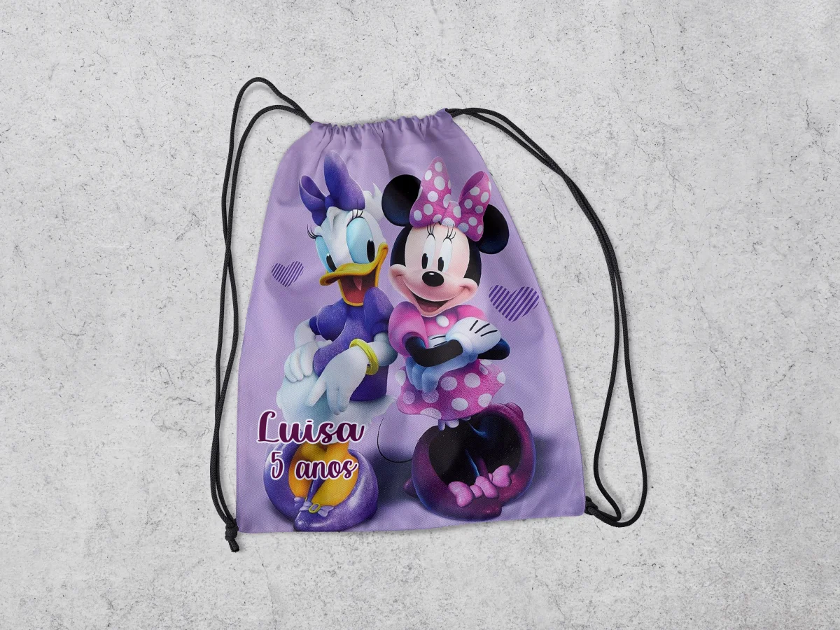 Mochilinha Personalizada para lembrancinhas da Minnie e Margarida - Imagem 2