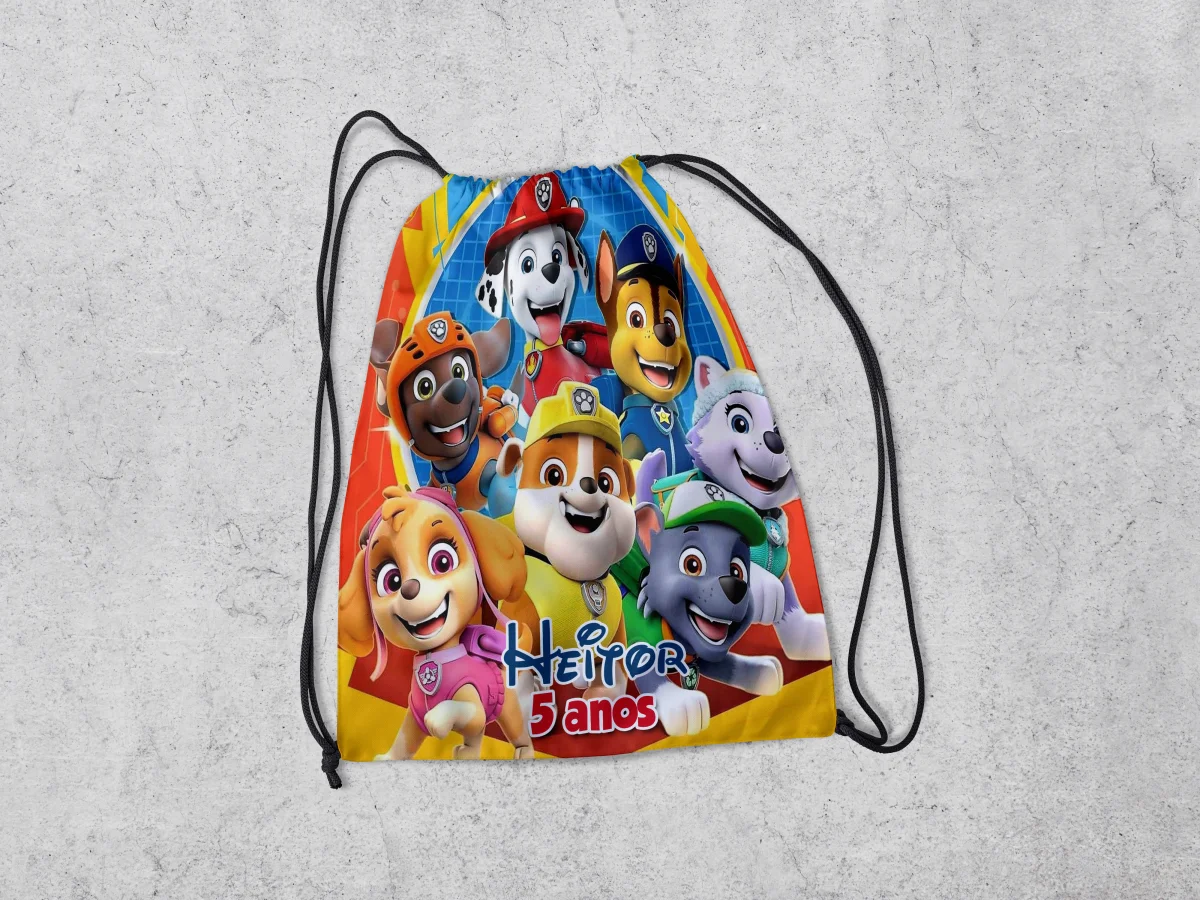 Mochilinha Personalizada para lembrancinhas Patrulha Canina - Imagem 8