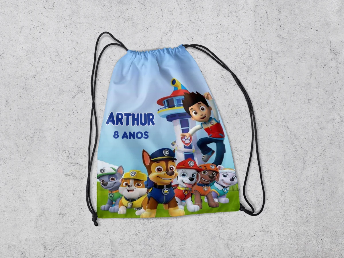 Mochilinha Personalizada para lembrancinhas Patrulha Canina - Imagem 3
