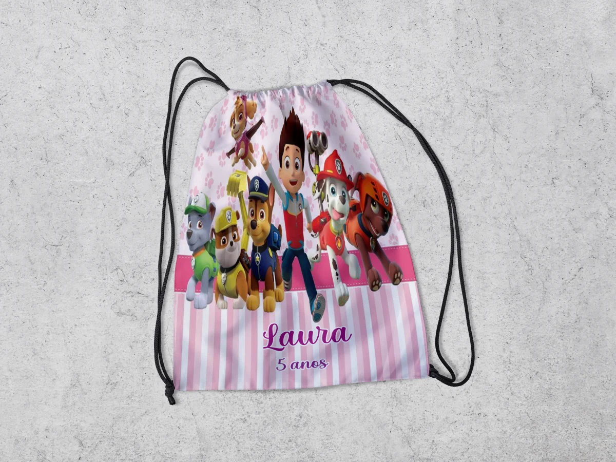 Mochilinha Personalizada para lembrancinhas Patrulha Canina - Imagem 1