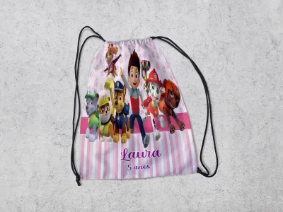 Mochilinha Personalizada para lembrancinhas Patrulha Canina