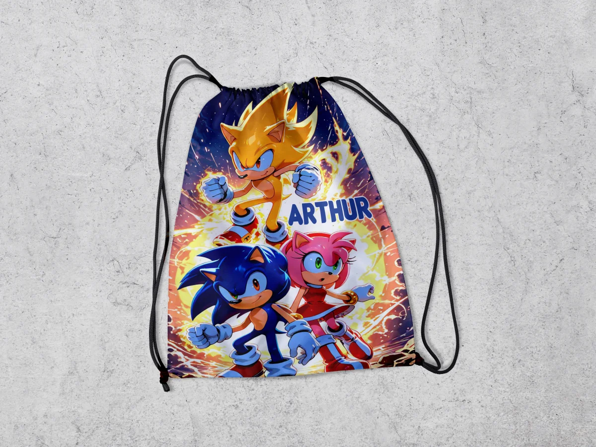 Mochilinha Personalizada para lembrancinhas Sonic - Imagem 1
