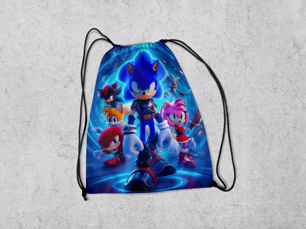 Mochilinha Personalizada para lembrancinhas Sonic - Imagem 2