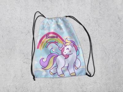 Mochilinha Personalizada para lembrancinhas Unicornio