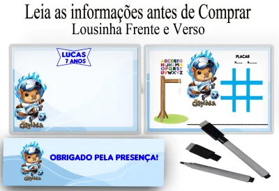 Lousa Magica infantil personalizada para lembrancinhas da Capivara