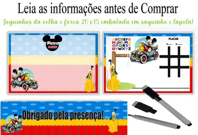 Lousa Magica infantil personalizada para lembrancinhas do Mickey