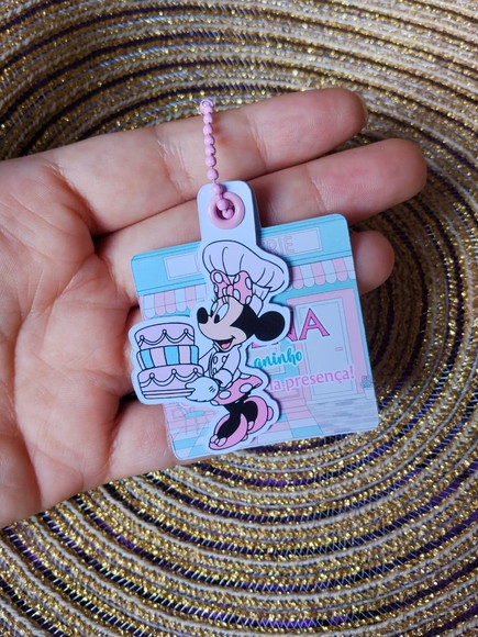 Tag Dupla Minnie Confeiteira - 40 Unidades