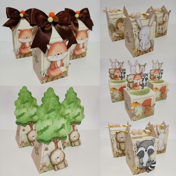 Kit Caixas Bosque Woodland - 25 Unidades