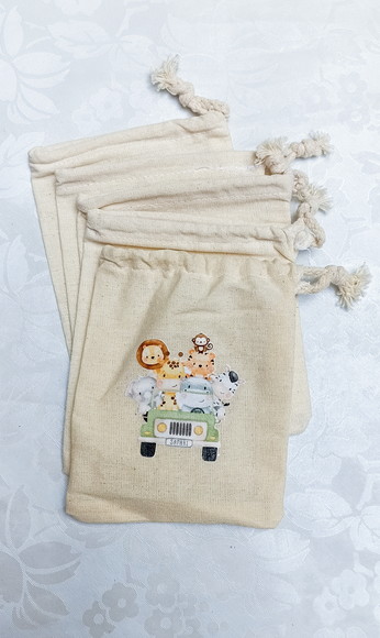 Saquinho de Algodão Cru Personalizados 10x13 - 20 Unidades