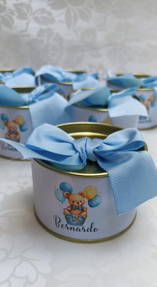 Latas 7x5cm Ursinho Azul 45 Unidades - Imagem 4