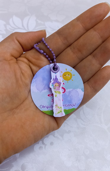 Tag Rapunzel - Tag Dupla com Ilhós Correntinha - 25 Unidades - Imagem 3