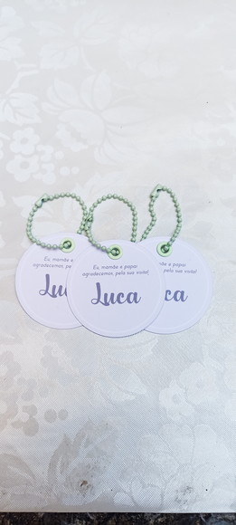Tag de Agradecimento Clássica Cinza e Verde - 30 Unidades