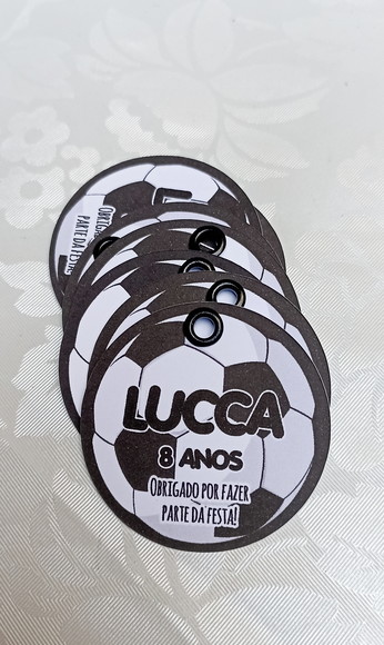 Tag Futebol com Ilhós - 50 Unidades