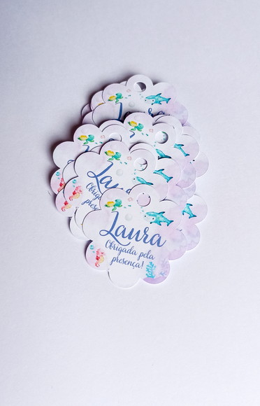 Mini Tag Fundo do Mar Menina 130 Unidades