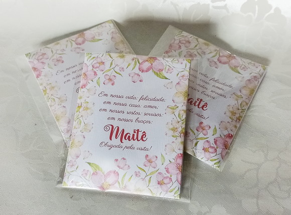 Envelope Aromático Floral Rosa - 30 Unidades