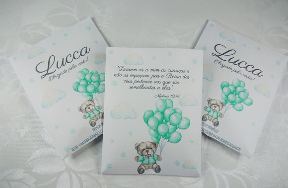 Envelope Aromático Lembrancinha de Maternidade Urso 30 Unid - Imagem 2