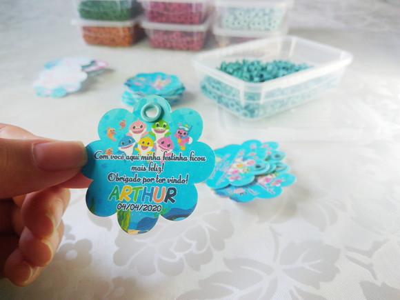 Tag Baby Shark 50 Unidades - Imagem 2