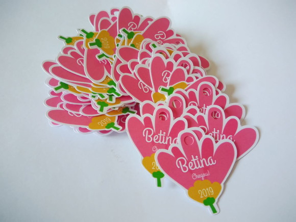 Tag Flor Lembrancinha de Maternidade 50 Unidades - Imagem 3