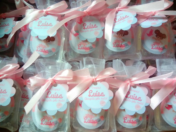 Lembrancinha de Maternidade Álcool Gel Bailarina 30 Unidades