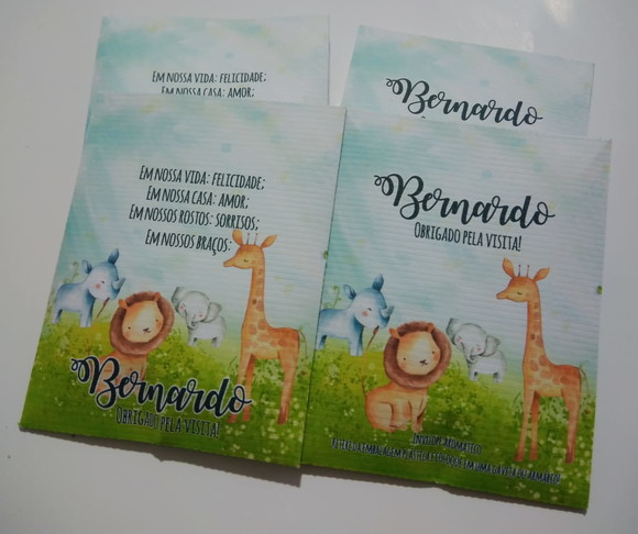 Envelope Aromático Lembrancinha Safari 30 Unidades - Imagem 2