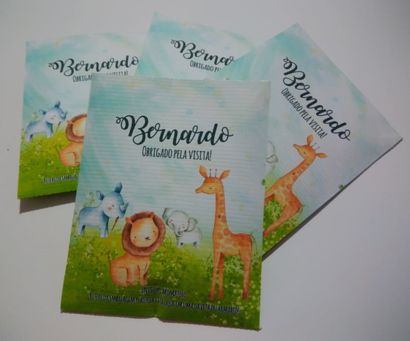 Envelope Aromático Lembrancinha Safari 30 Unidades