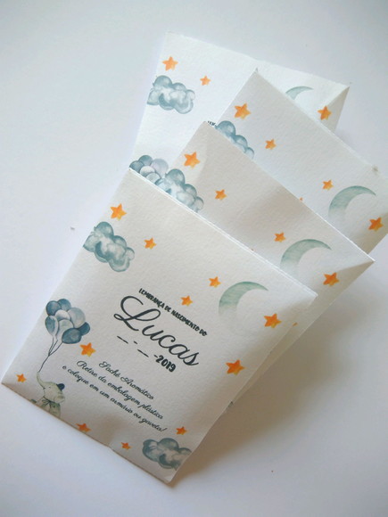 Envelope Aromático Lembrancinha de Maternidade - 60 Unidades