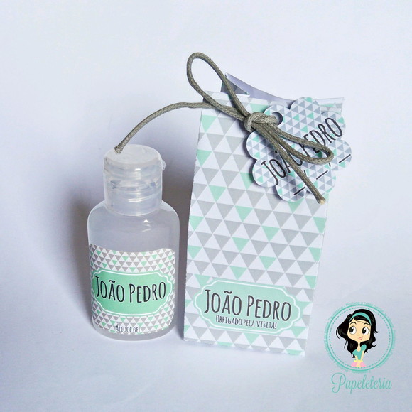 Lembrancinha de Maternidade Álcool Gel