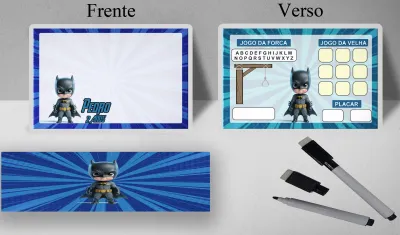 Lousa Magica infantil personalizada para lembrancinhas do Batman