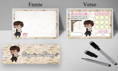 Lousa Magica infantil personalizada para lembrancinhas Harry Potter