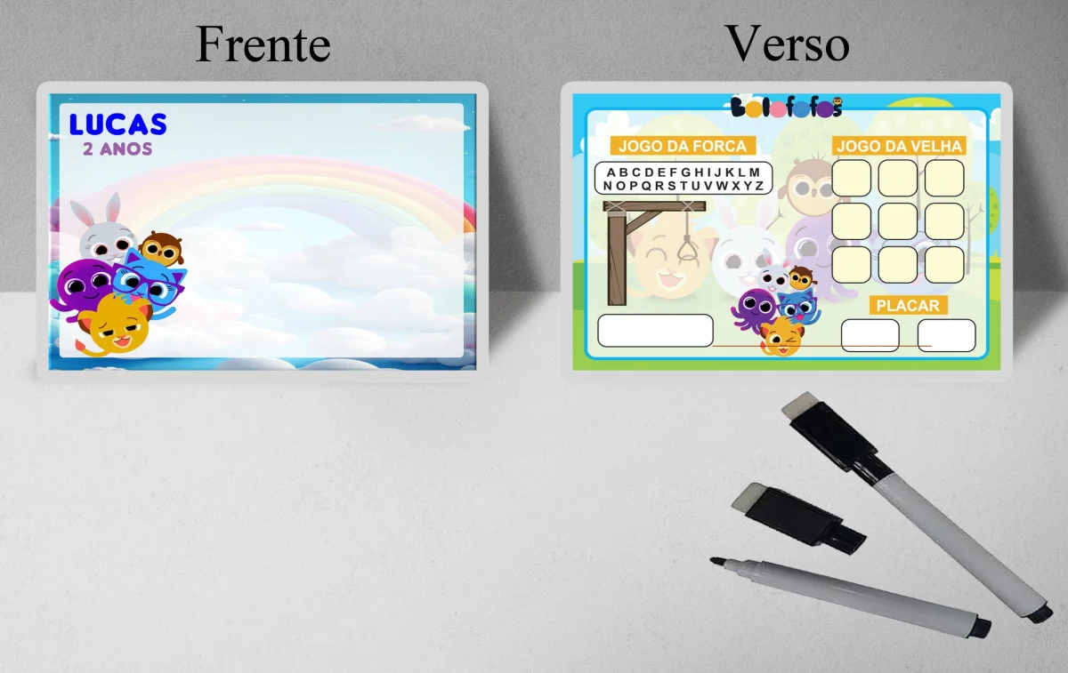 Lousa Magica infantil personalizada para lembrancinhas dos Bolofofos - Imagem 2