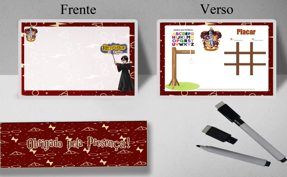 Lousa Magica infantil personalizada para lembrancinhas do Harry Potter - Imagem 2