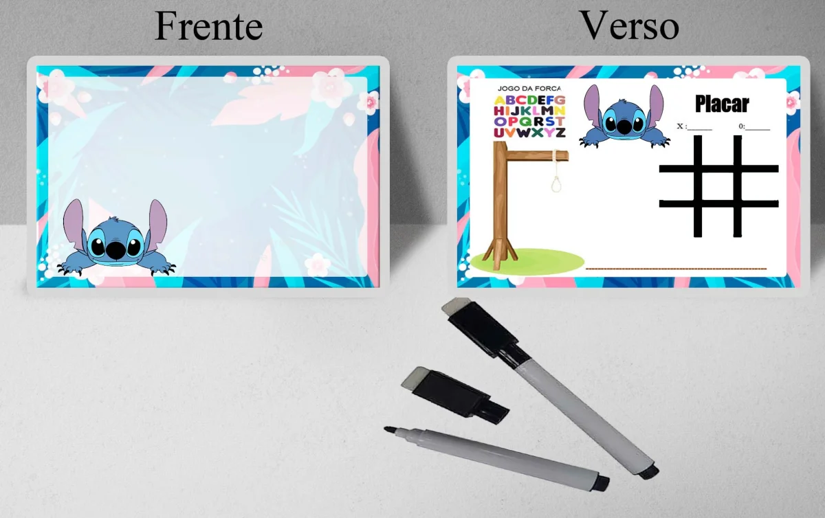 Lousa Magica infantil personalizada para lembrancinhas do Stitch - Imagem 3
