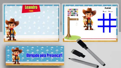 Lousa Magica infantil personalizada para lembrancinhas  do Woody Toy Story