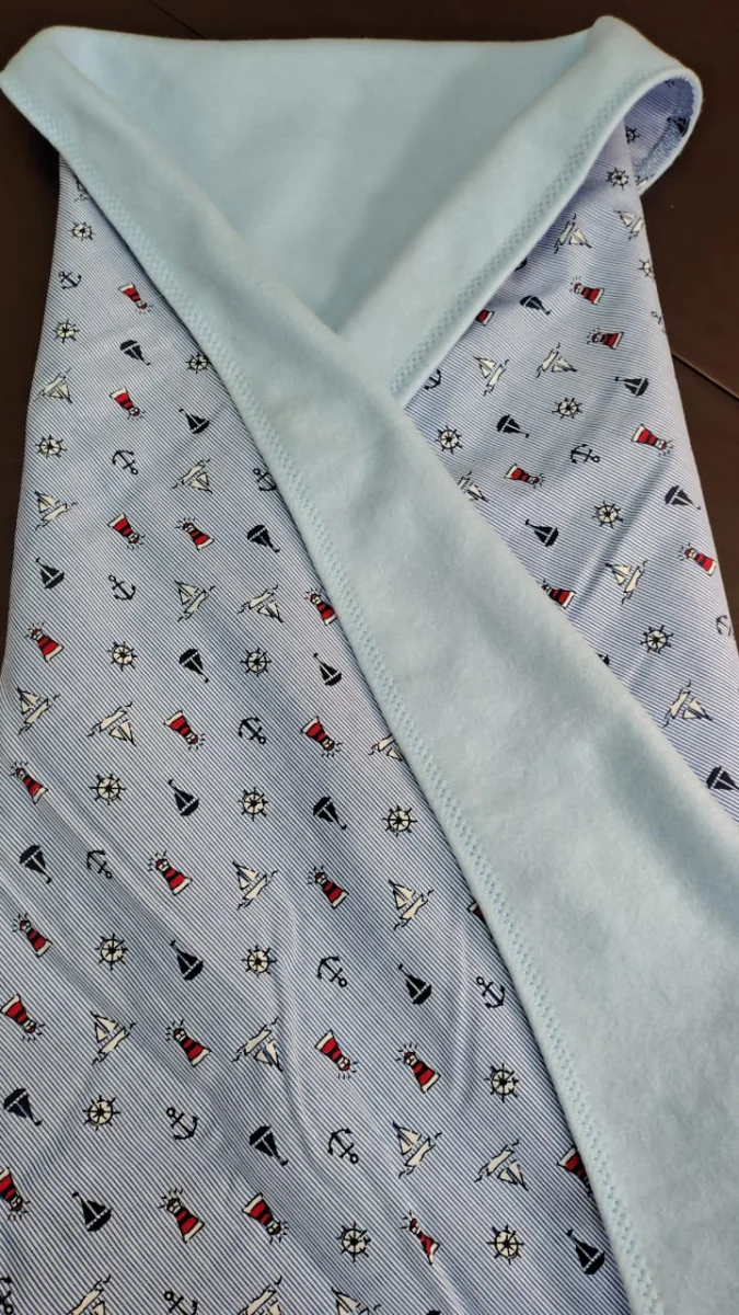 Manta Infantil Dupla Face - Soft e tricoline - Imagem 3