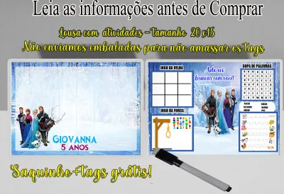 Lousa Magica infantil Divertida para lembrancinhas Frozen