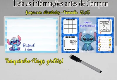 Lousa Magica infantil Divertida para lembrancinhas do Stitch