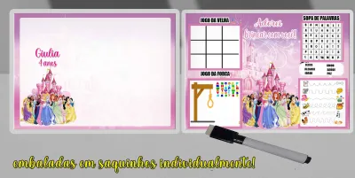 Lousa Magica infantil Divertida para lembrancinhas das Princesas Disney
