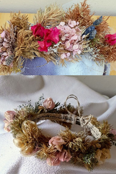 Flores Secas Grinalda para Noivas Pre -wedding - Imagem 3