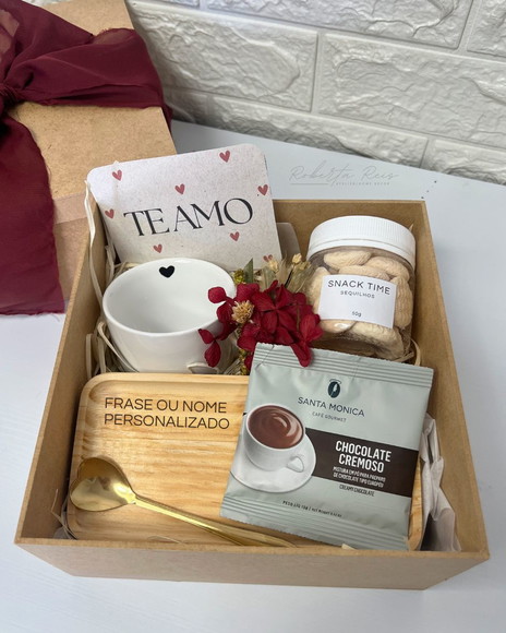 Kit Presente Amor Xícara e Pires Personalizado