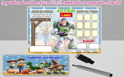 Joguinho da Velha e Forca Lembrancinhas Buzz Toy Story