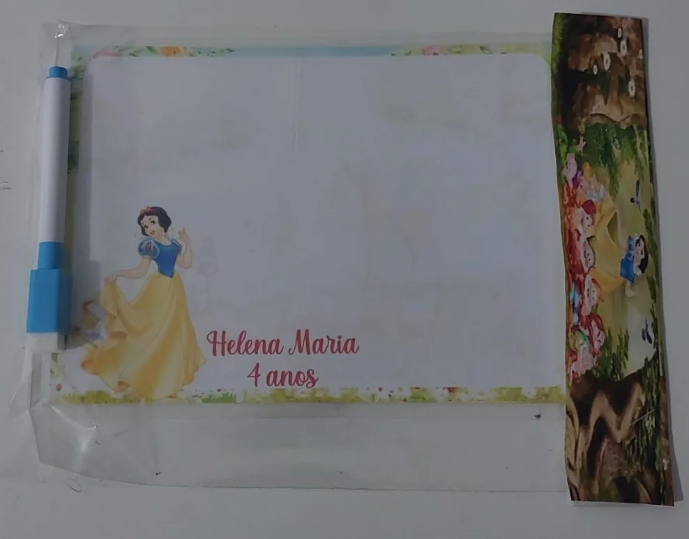 Lousa Magica infantil Lembrancinhas da Branca de Neve - Imagem 2