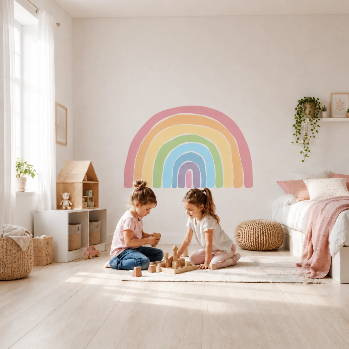 Adesivo de parede arco-íris - adesivo arco-íris quarto infantil - Imagem 2