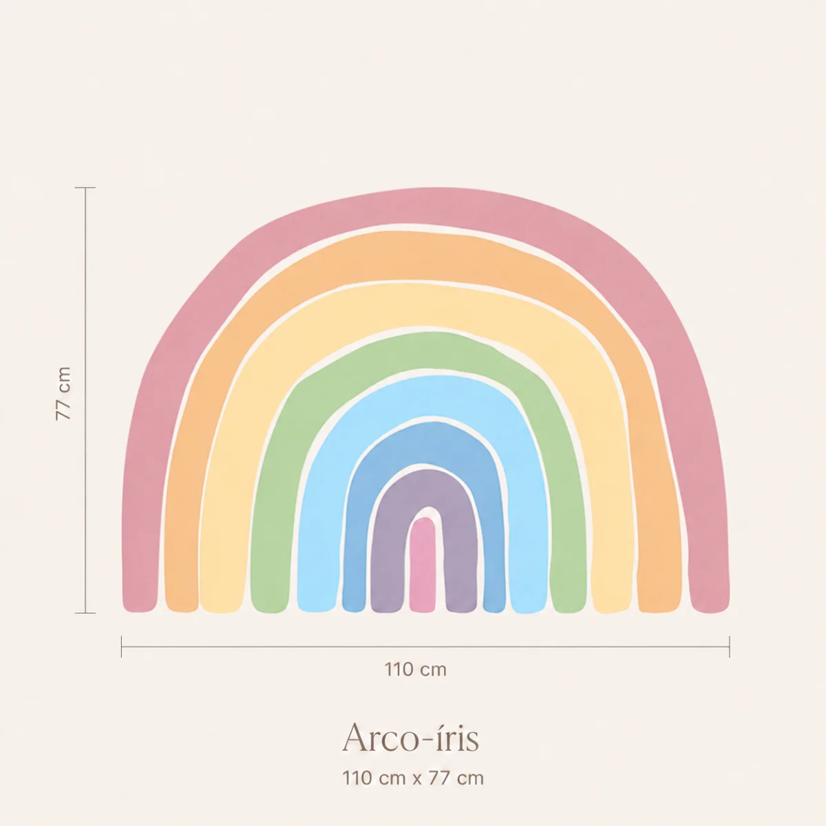 Adesivo de parede arco-íris - adesivo arco-íris quarto infantil - Imagem 3