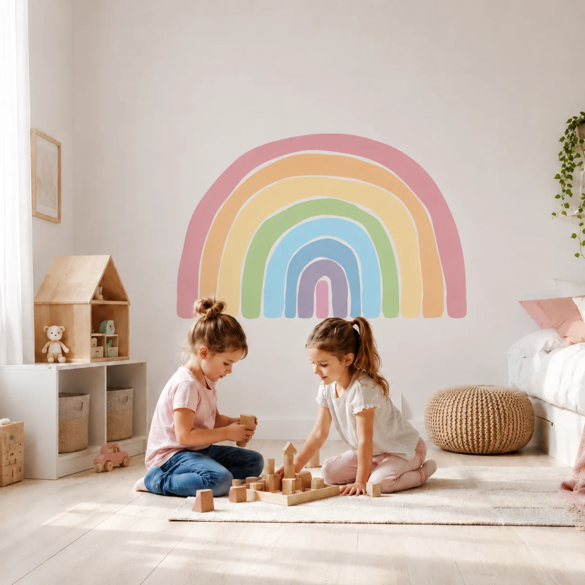 Adesivo de parede arco-íris - adesivo arco-íris quarto infantil - Imagem 1